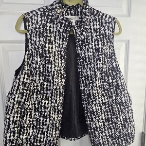 CJ Banks Black and White Puffer Vest